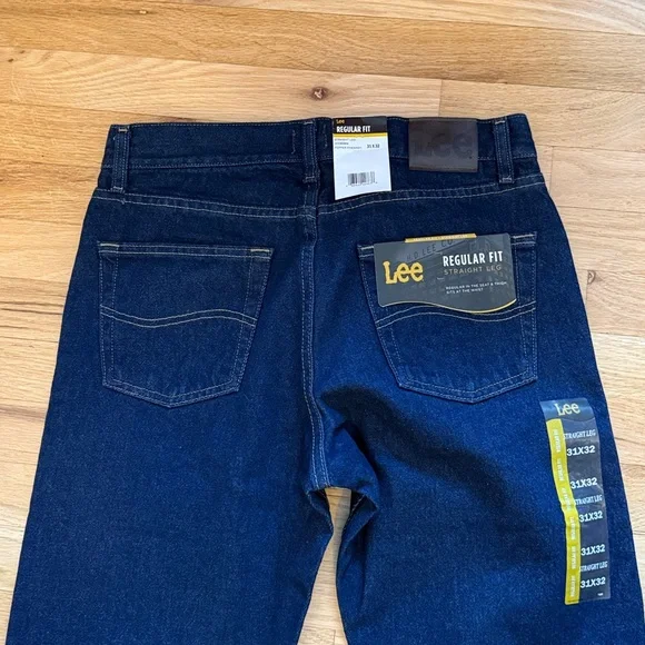 Lee Men's Straight Fit Jeans - Deep Blue NWT 31/32 - Picture 5 of 10